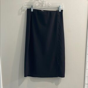 Zene fashion Black Button-Detail Skirt size S